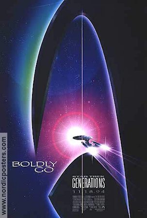 Star Trek: Generations 1994 movie poster Patrick Stewart William Shatner Malcolm McDowell David Carson Find more: Star Trek Spaceships