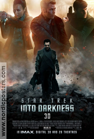 Star Trek Into Darkness 2013 movie poster Chris Pine Zachary Quinto Zoe Saldana JJ Abrams Find more: Star Trek