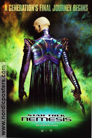 Star Trek: Nemesis 2002 movie poster Patrick Stewart Jonathan Frakes Brent Spiner Stuart Baird Find more: Star Trek