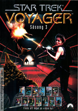 Star Trek: Voyager VHS 1995 poster Kate Mulgrew Rick Berman