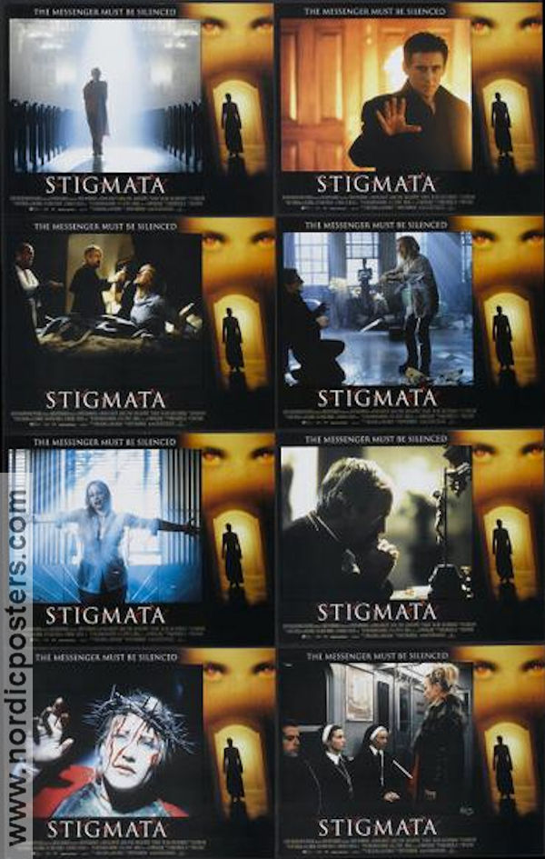 Stigmata 1999 lobby card set Patricia Arquette Gabriel Byrne Jonathan Pryce Rupert Wainwright
