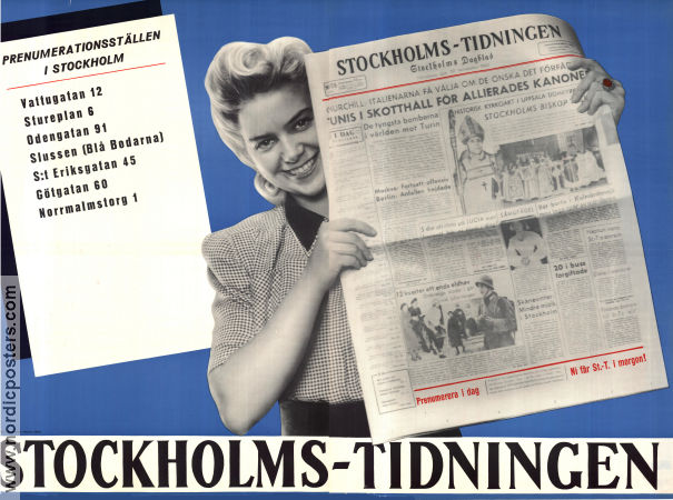 Stockholmstidningen 1942 poster 