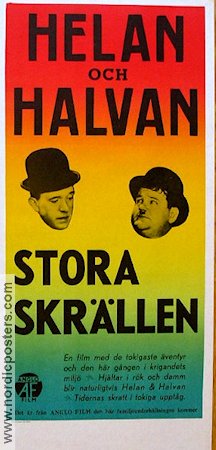 Stora skrällen 1968 movie poster Helan och Halvan