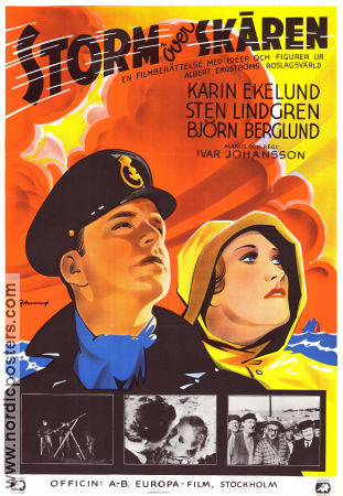 Storm över skären 1938 poster Karin Ekelund Ivar Johansson