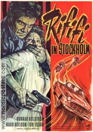 Rififi in Stockholm 1961 poster Gunnar Hellström Hasse Ekman