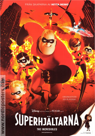 The Incredibles 2004 movie poster Craig T Nelson Brad Bird Production: Pixar