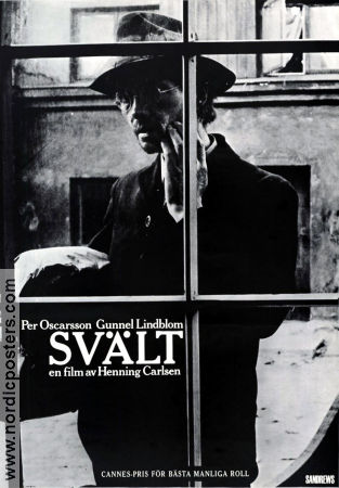Sult 1966 movie poster Per Oscarsson Gunnel Lindblom Birgitte Federspiel Henning Carlsen Denmark