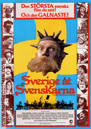 Sverige åt svenskarna 1980 movie poster Tommy Körberg Janne Carlsson Allan Edwall Björn Skifs Mats Helge Olsson Per Oscarsson Cult movies