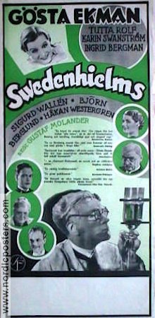 Swedenhielms 1935 movie poster Gösta Ekman Tutta Rolf Håkan Westergren Sigurd Wallén Ingrid Bergman