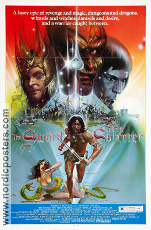 The Sword and the Sorcerer 1982 movie poster Lee Horsley Richard Lynch Kathleen Belle Albert Pyunm