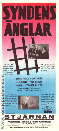 Les anges du péché 1943 movie poster Renée Faure Jany Holt Sylvie Robert Bresson