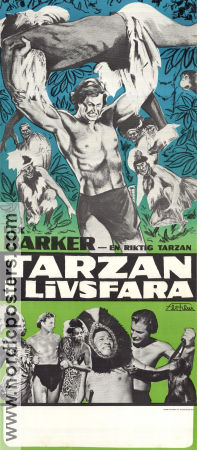 Tarzan´s Peril 1951 movie poster Lex Barker Virginia Huston George Macready Byron Haskin