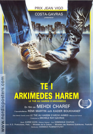 Le thé au harem d´Archimede 1985 poster Kader Boukhanef Mehdi Charef