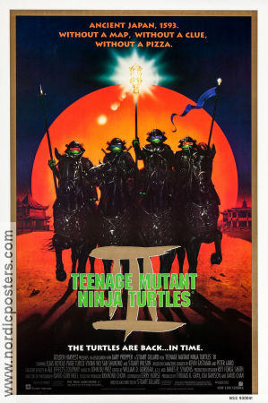 Teenage Mutant Ninja Turtles III 1993 movie poster Elias Koteas Paige Turco Stuart Wilson Stuart Gillard Find more: Turtles Martial arts