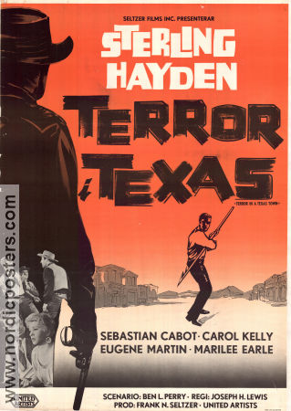 Terror in a Texas Town 1958 movie poster Sterling Hayden Sebastian Cabot Joseph H Lewis