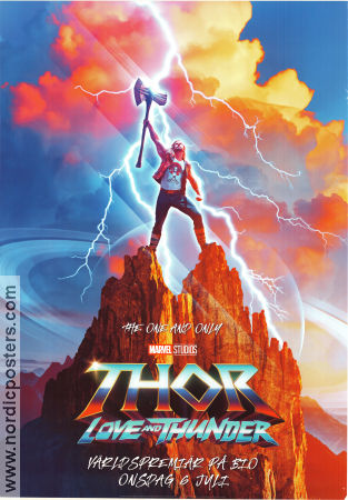 Thor: Love and Thunder 2022 movie poster Chris Hemsworth Natalie Portman Christian Bale Taika Waititi Production: Marvel