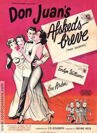 Three Husbands 1950 movie poster Emlyn Williams