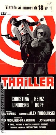 Thriller: A Cruel Picture 1974 movie poster Christina Lindberg Heinz Hopf Despina Tomazani Bo Arne Vibenius Cult movies