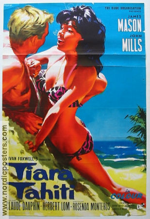 Tiara Tahiti 1962 movie poster James Mason John Mills Claude Dauphin Ted Kotcheff Beach