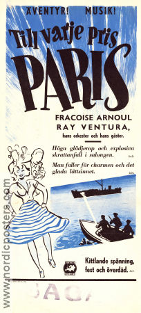 Nous irons a Paris 1950 movie poster Ray Ventura Philippe Lemaire Francoise Arnoul Jean Boyer Musicals