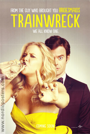 Trainwreck 2015 movie poster Amy Schumer Bill Hader Brie Larson Judd Apatow