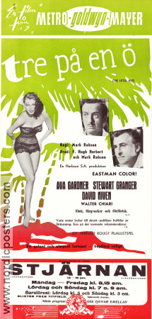 The Little Hut 1957 movie poster Ava Gardner David Niven Stewart Granger Mark Robson Ladies Beach