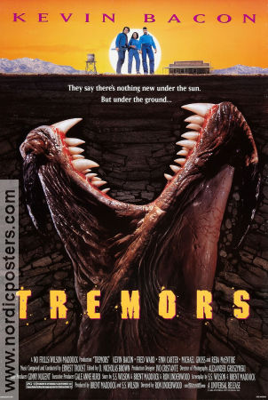 Tremors 1990 movie poster Kevin Bacon Fred Ward Finn Carter Ron Underwood