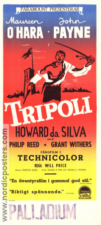 Tripoli 1950 movie poster John Payne Maureen O´Hara Howard Da Silva Will Price