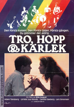 Tro håb og kaerlighed 1984 movie poster Adam Tönsberg Lars Simonsen Camilla Söeberg Bille August Denmark