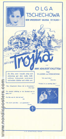 Troika 1930 movie poster Hans Adalbert Schlettow Hilde von Stolz Olga Tschechowa Vladimir Strizhevsky Russia