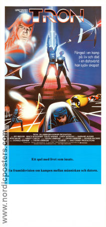 Tron 1982 movie poster Jeff Bridges Bruce Boxleitner David Warner Steven Lisberger