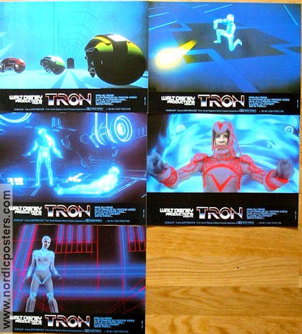 Tron 1982 lobby card set Jeff Bridges Bruce Boxleitner David Warner Steven Lisberger