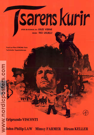 Strogoff 1971 movie poster John Phillip Law Mimsy Farmer Eriprando Visconti Writer: Jules Verne