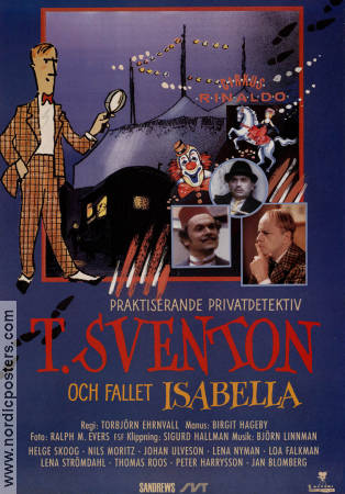 Ture Sventon och fallet Isabella 1991 movie poster Helge Skoog Torbjörn Ehrnvall Circus