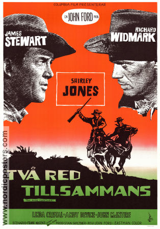 Two Rode Together 1961 poster James Stewart John Ford