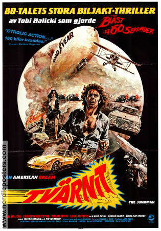 The Junkman 1982 movie poster Christopher Stone Susan Shaw HB Halicki Planes Cars and racing