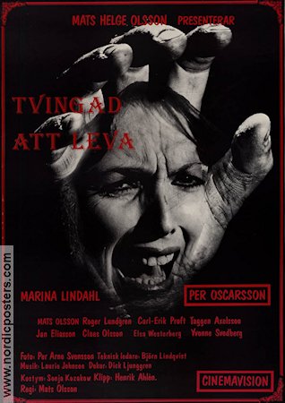 Tvingad att leva 1980 movie poster Marina Lindahl Mats Helge Olsson