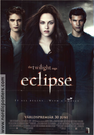 The Twilight Saga: Eclipse 2010 movie poster Kristen Stewart Robert Pattinson Taylor Lautner David Slade