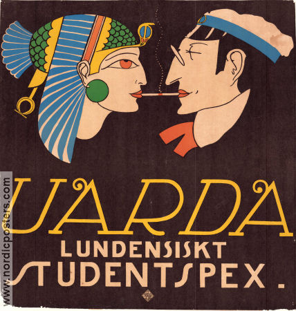 Uarda Lundensiskt studentspex 1915 poster Poster artwork: Harald Sjövall Find more: Lundakarnevalen School