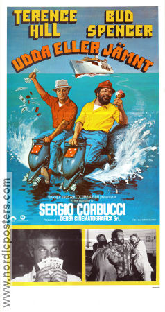 Pari e dispari 1978 movie poster Terence Hill Bud Spencer Sergio Corbucci Fish and shark Ships and navy