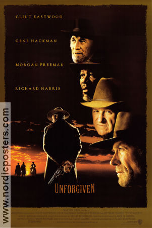 Unforgiven 1992 poster Gene Hackman Clint Eastwood