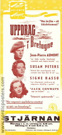 Assignment in Brittany 1943 movie poster Jean-Pierre Aumont Susan Peters Signe Hasso Jack Conway