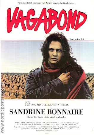Sans toit ni loi 1985 poster Sandrine Bonnaire Agnes Varda