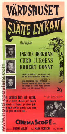 The Inn of the Sixth Happiness 1958 movie poster Ingrid Bergman Curd Jürgens Robert Donat Mark Robson Writer: Alan Burgess