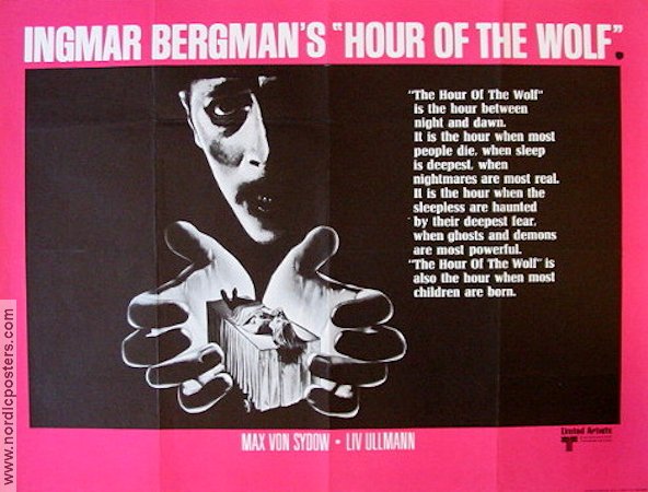 Hour of the Wolf 1968 movie poster Liv Ullmann Max von Sydow Ingrid Thulin Ingmar Bergman
