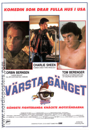 Major League 1989 movie poster Tom Berenger Charlie Sheen Corbin Bernsen David S Ward Sports