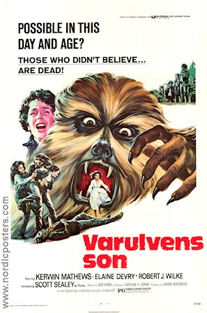 The Boy Who Cried Werewolf 1973 movie poster Kerwin Mathews Elaine Devry Scott Sealey Nathan Juran