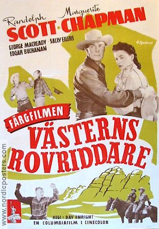 Coroner Creek 1947 movie poster Randolph Scott Marguerite Chapman George Macready Ray Enright