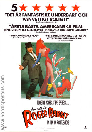 Who Framed Roger Rabbit 1988 poster Roger Rabbit Robert Zemeckis