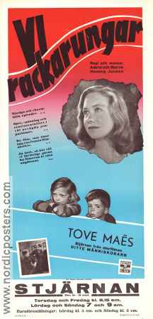 De pokkers unger 1947 movie poster Henry Nielsen Tove Maes Sigrid Horne-Rasmussen Astrid Henning-Jensen Denmark Kids